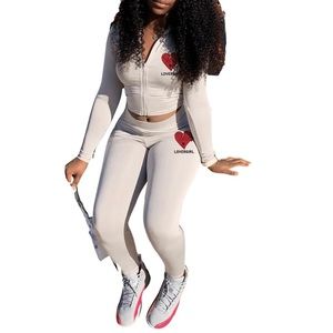 White lover girl track suit